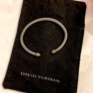 David Yurman cable bracelet with gold detailing